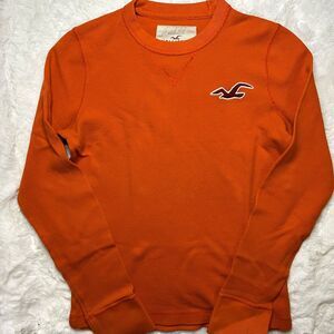 Hollister Orange Waffle-knit sweater